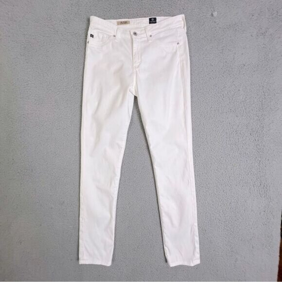 ADRIANO GOLDSCHMIED WOMENS SKINNY WHITE PANTS SIZE 28R - Picture 1 of 9